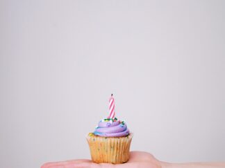 cupcake with a candle